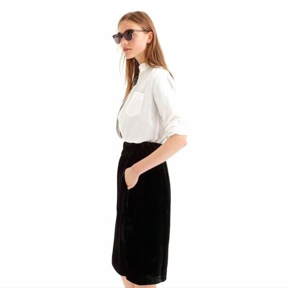 Jcrew nwt velvet pull-on midi skirt with pockets size  M - Picture 6 of 10